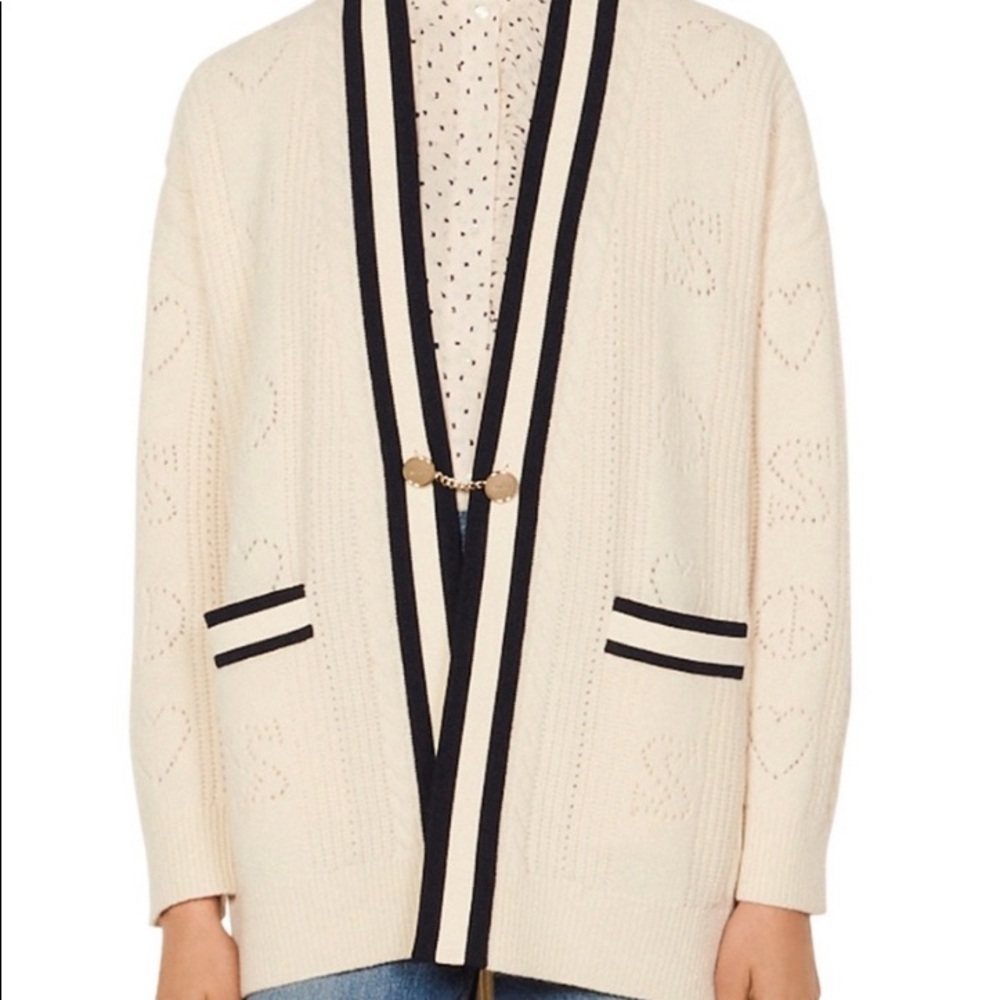 Sandro Pointelle Cardigan sz 0